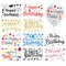 Wrapables Bobo Balloon Stickers, DIY Balloon Decoration Decals for Birthday Parties, Wedding Anniversaries, Celebrations (Set of 10), Happy Birthday